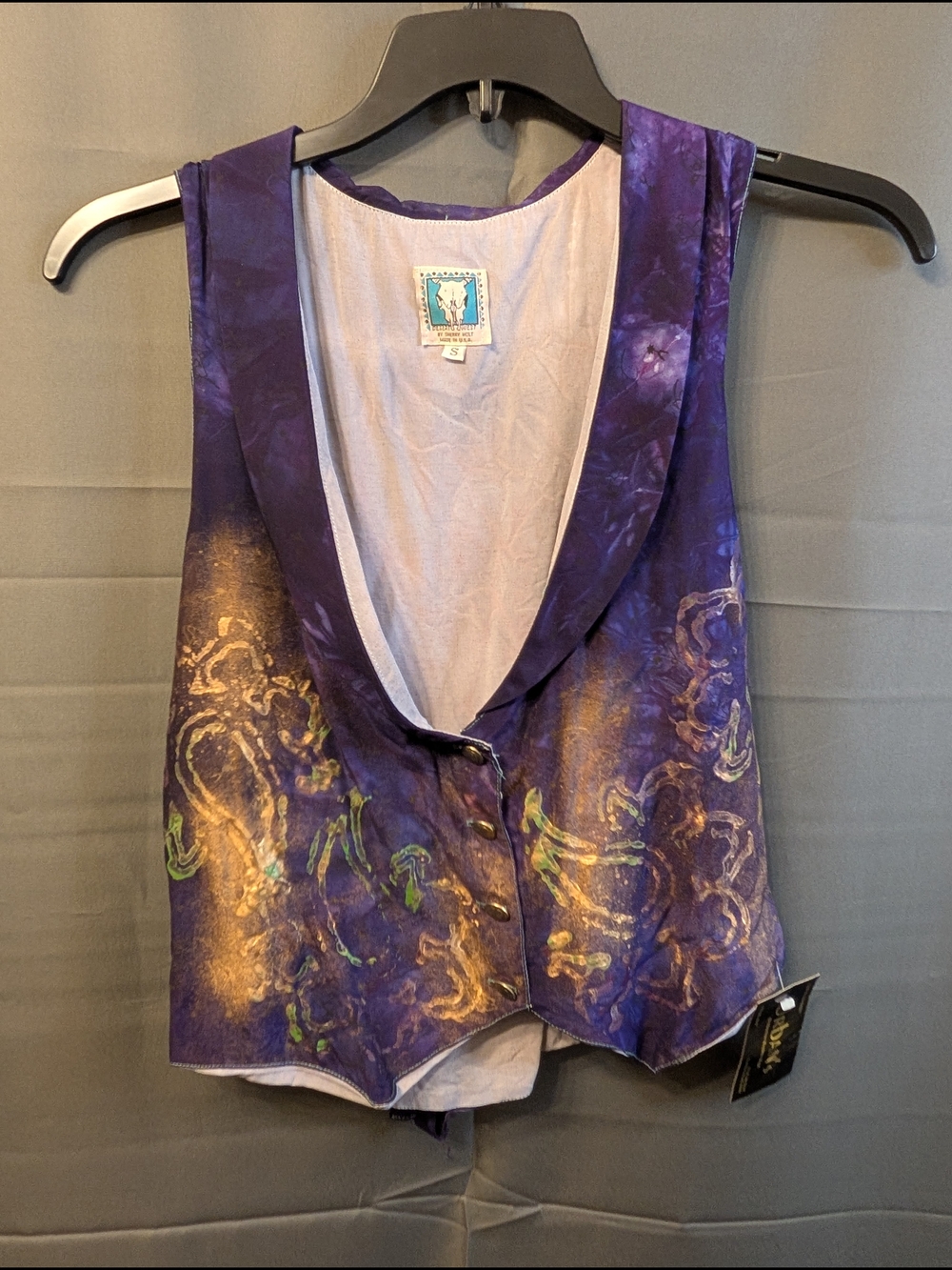 VTG Sherry Holt Desert West Upcycled Wearable Art Vest NWT Sz S Deadstock